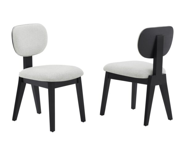 Black dining chair, set of 2