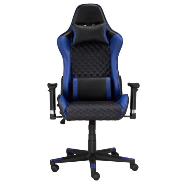 Black and blue gaming chair
