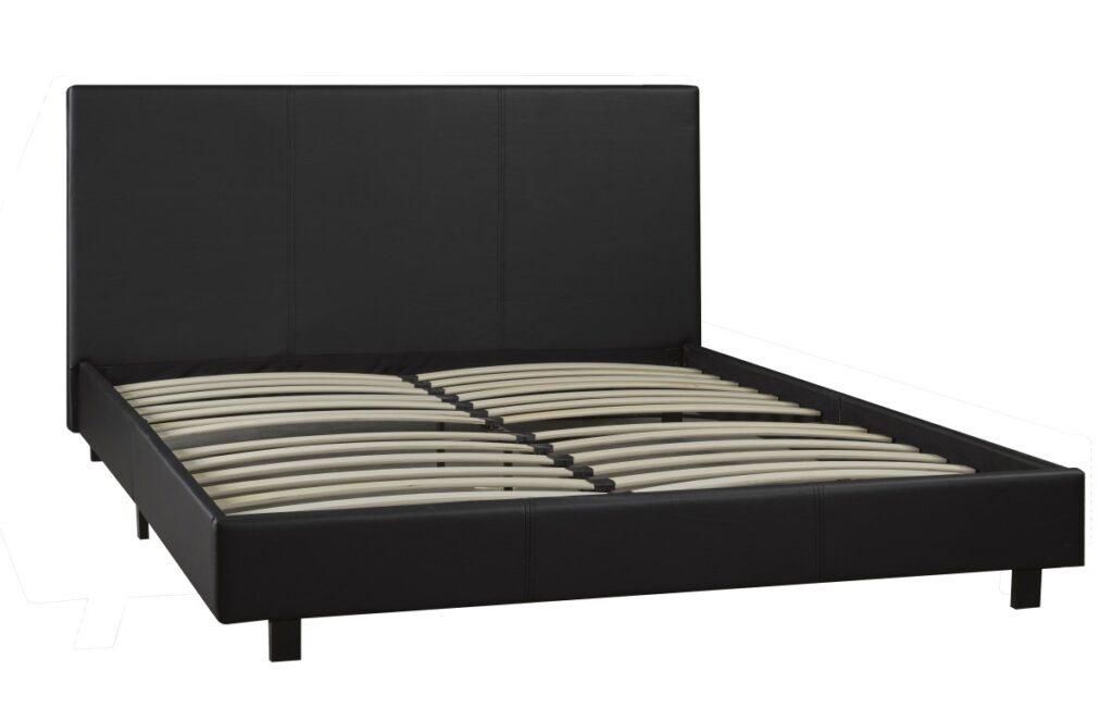 Black twin platform bed