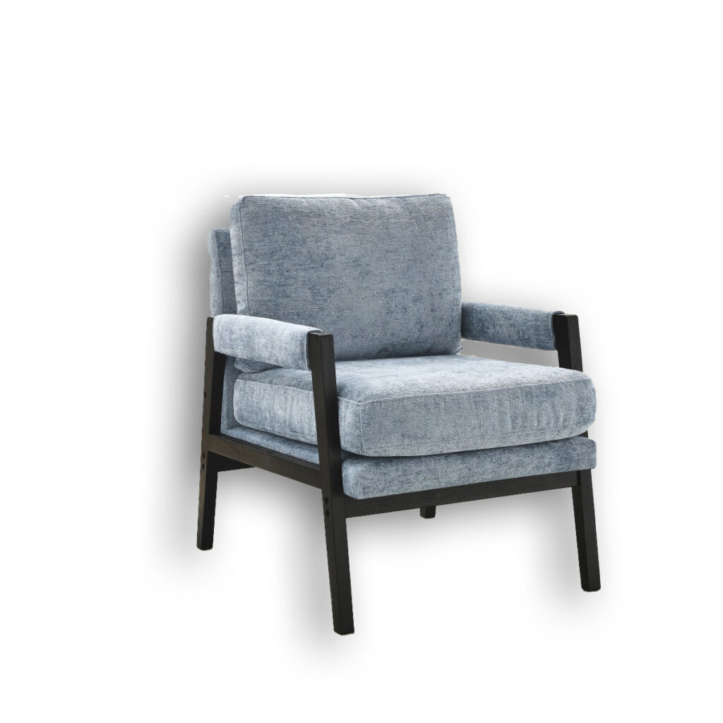 Blue arm chair