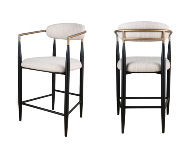 Beige counter stool, set of 2