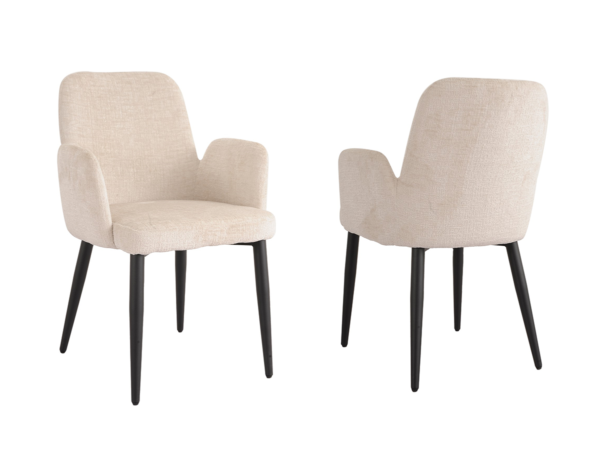 Beige dining chair, set of 2