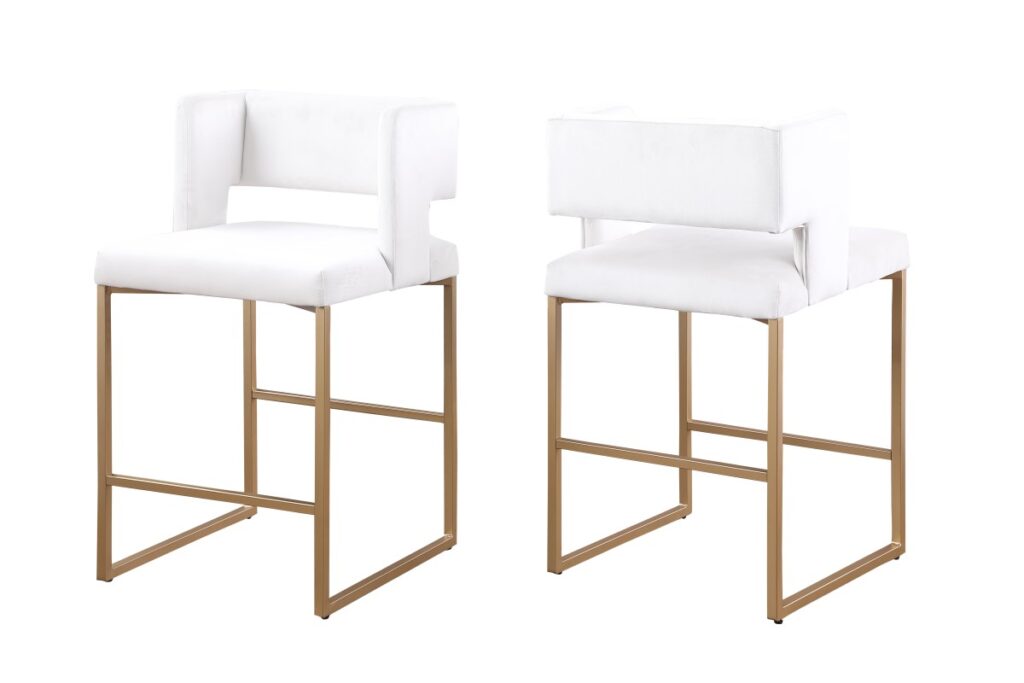 Beige counter stool, set of 2