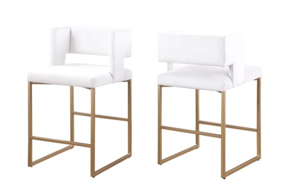 Beige counter stool, set of 2