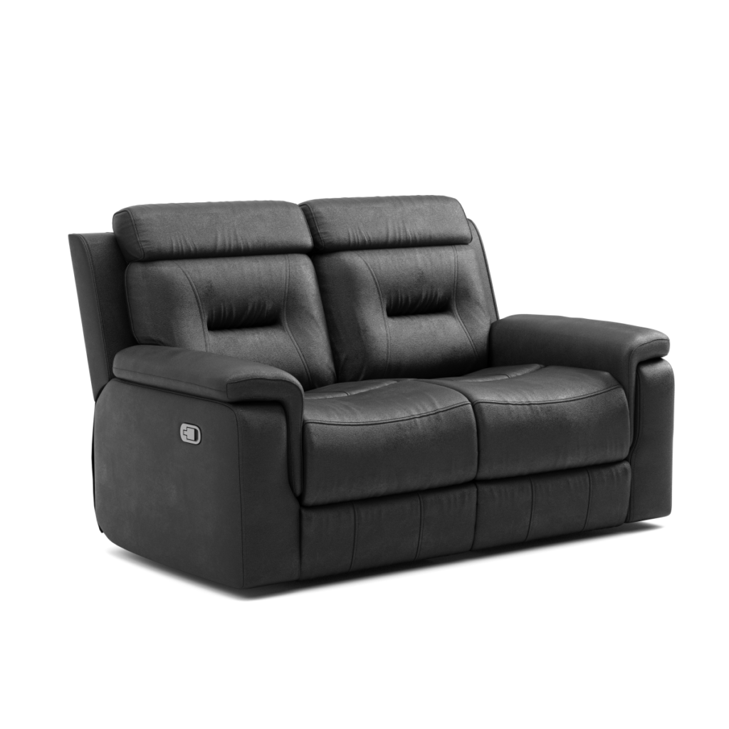 Black recliner love seat