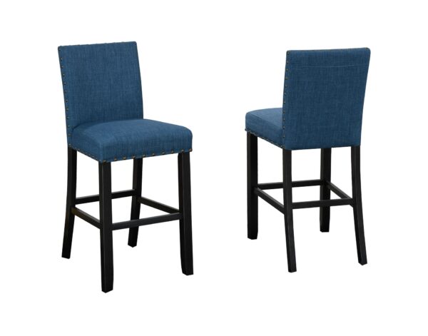 Blue 29″ bar stool, set of 2