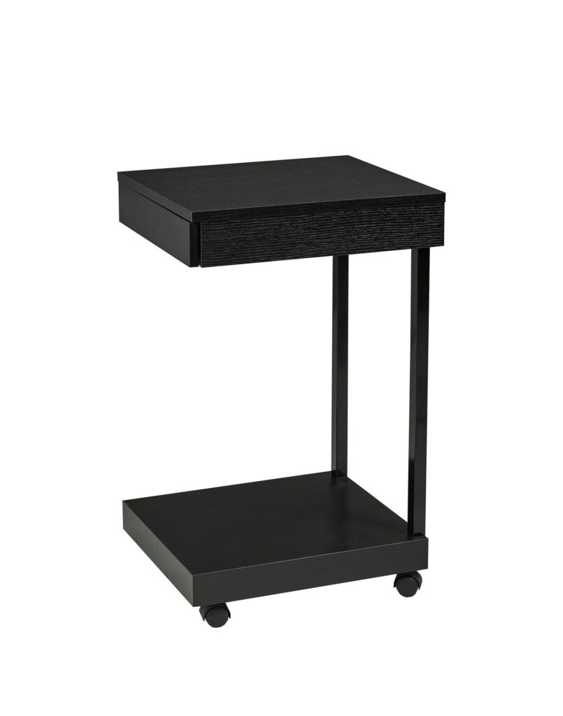 Black laptop stand
