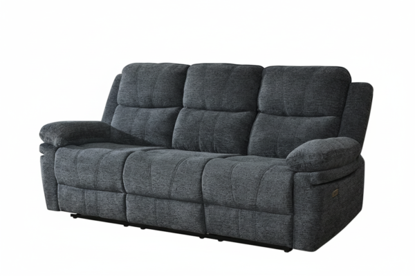 Charcoal power recliner sofa
