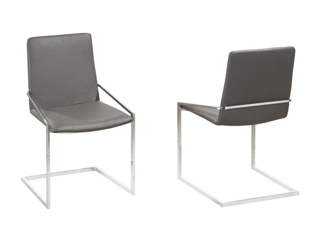 Grey dining chair, set of 2