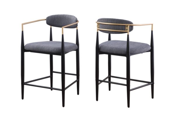 Grey counter stool, set of 2