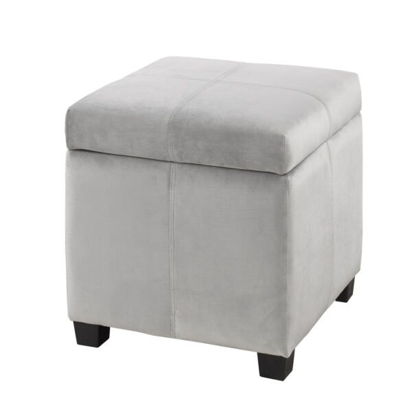 Grey storage ottoman