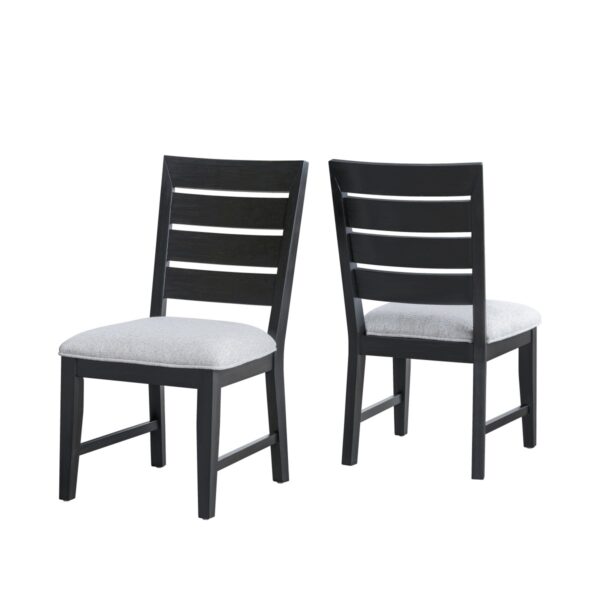 Black dining chair, set of 2