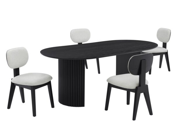 Black 5-piece dining set