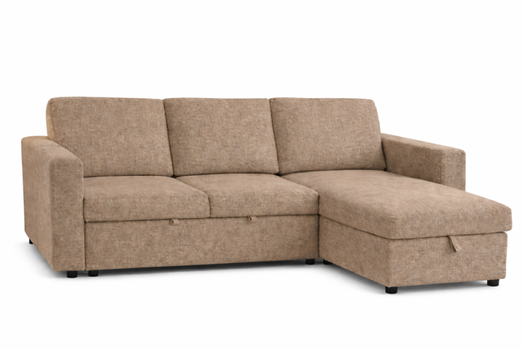 Taupe sectional sleeper