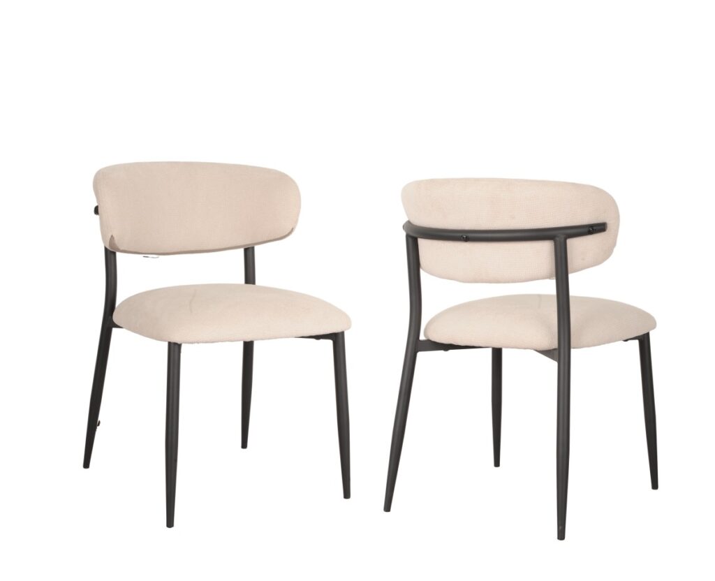 Beige dining chair, set of 2