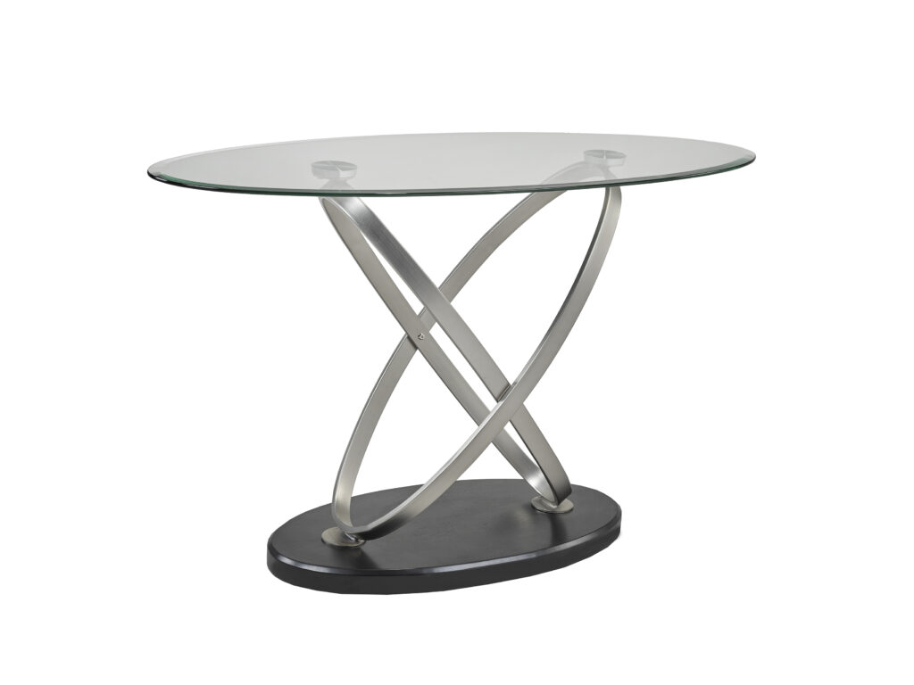 Black and silver sofa table