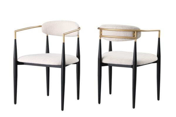Beige dining chair, set of 2