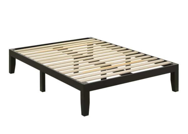 Black full platform bed frame
