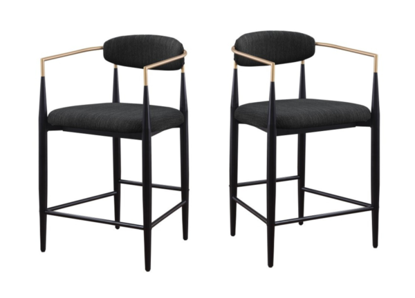 Black counter stool, set of 2