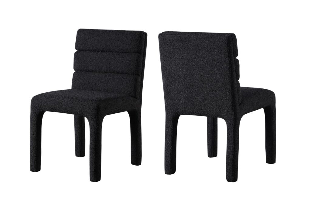 Black dining chair, set of 2