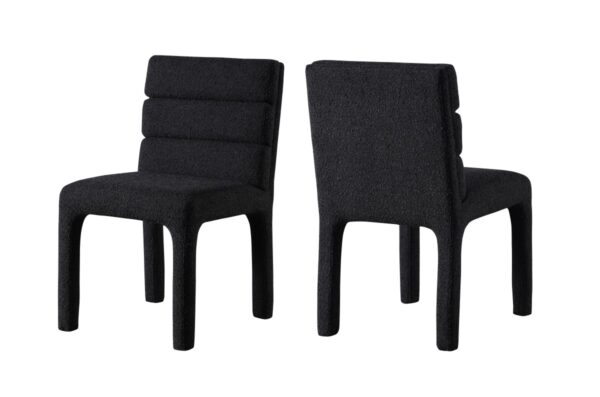 Black dining chair, set of 2