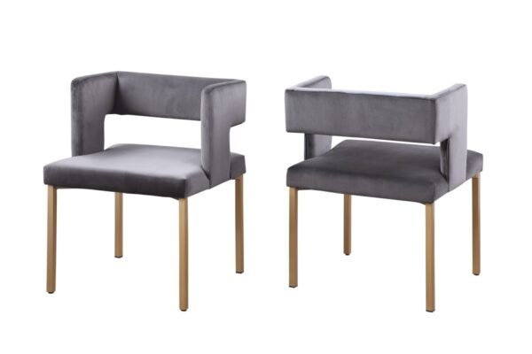 Grey dining chair, set of 2