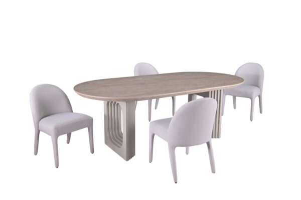 Beige 5-piece dining set