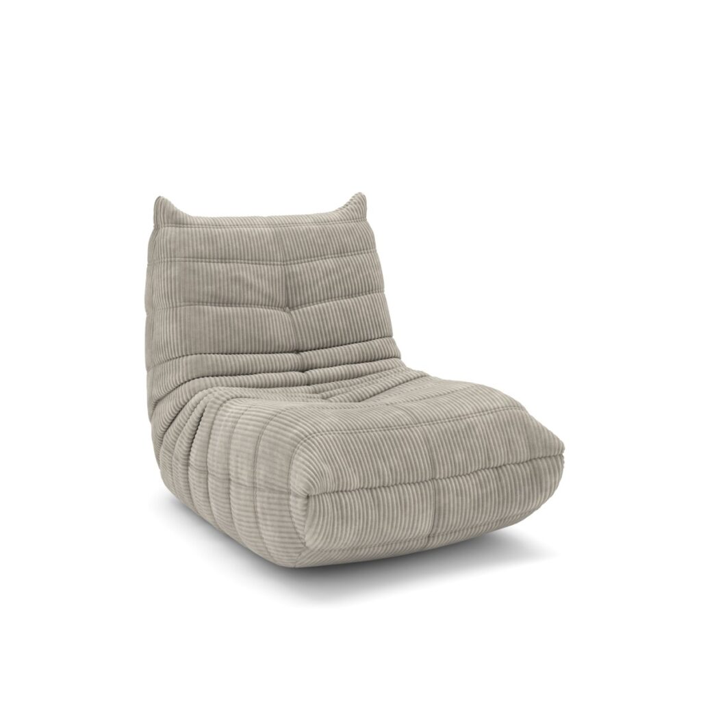 Beige armless chair