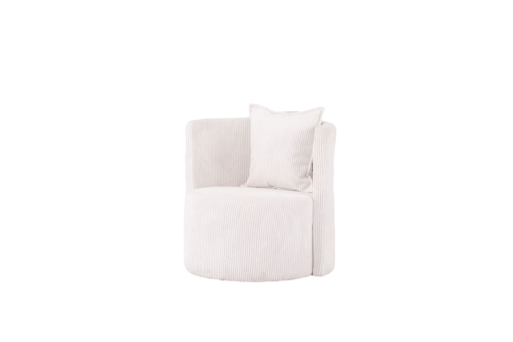 White accent chair