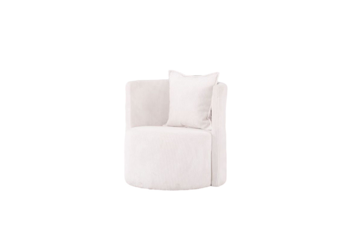 White accent chair