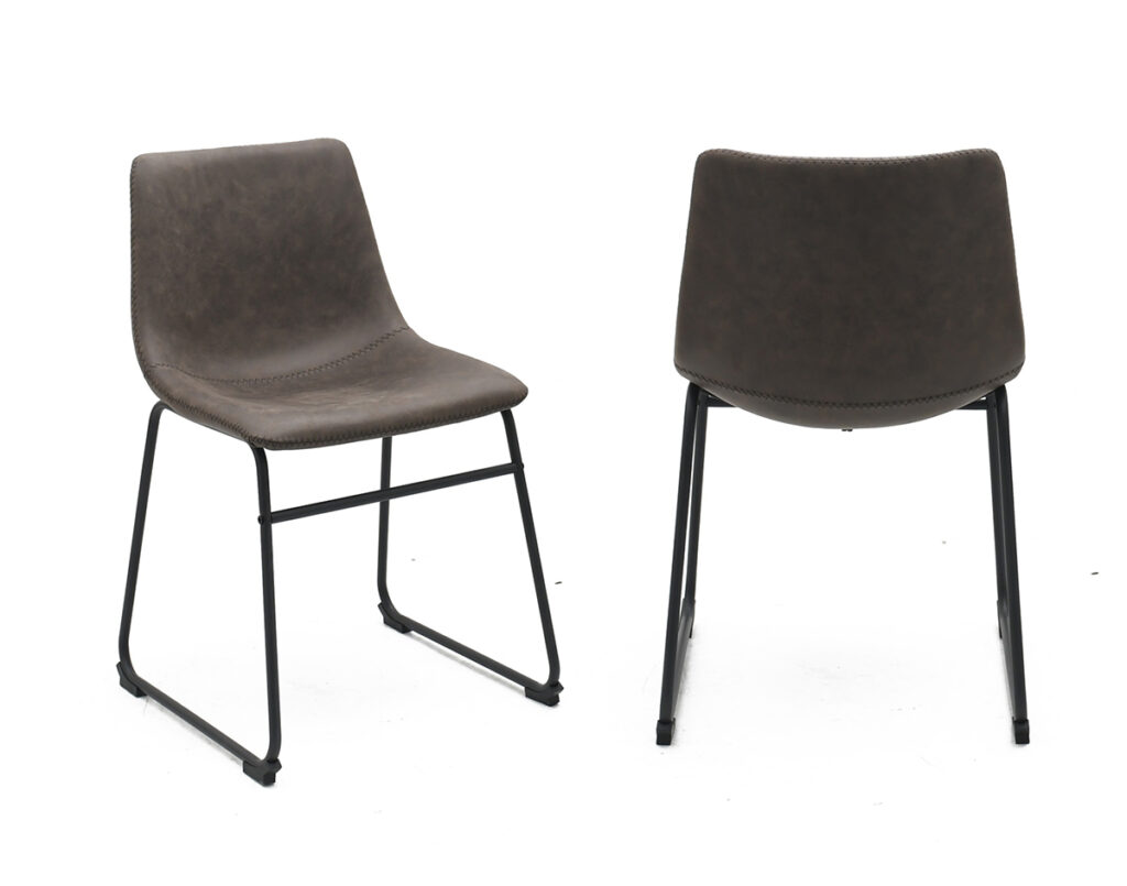 Vintage brown dining chair, set of 2