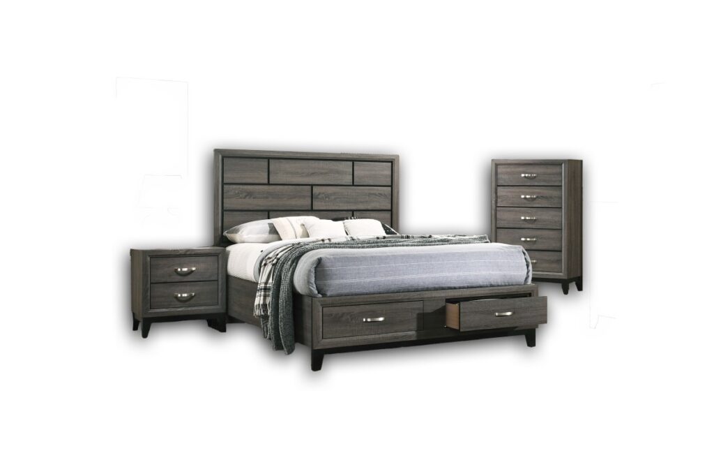 Grey queen 6-piece bedroom set