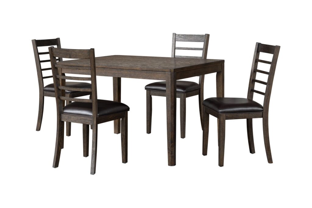 Espresso 5-piece dining set