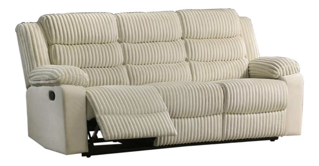 Cream recliner sofa
