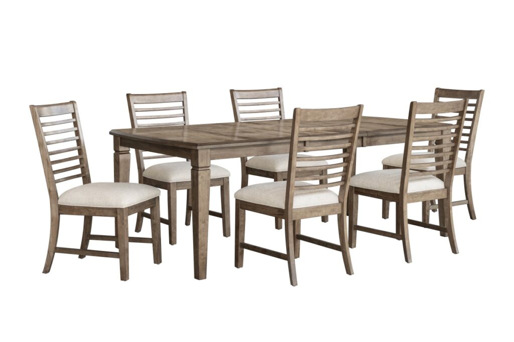 Walnut 7-piece dining set
