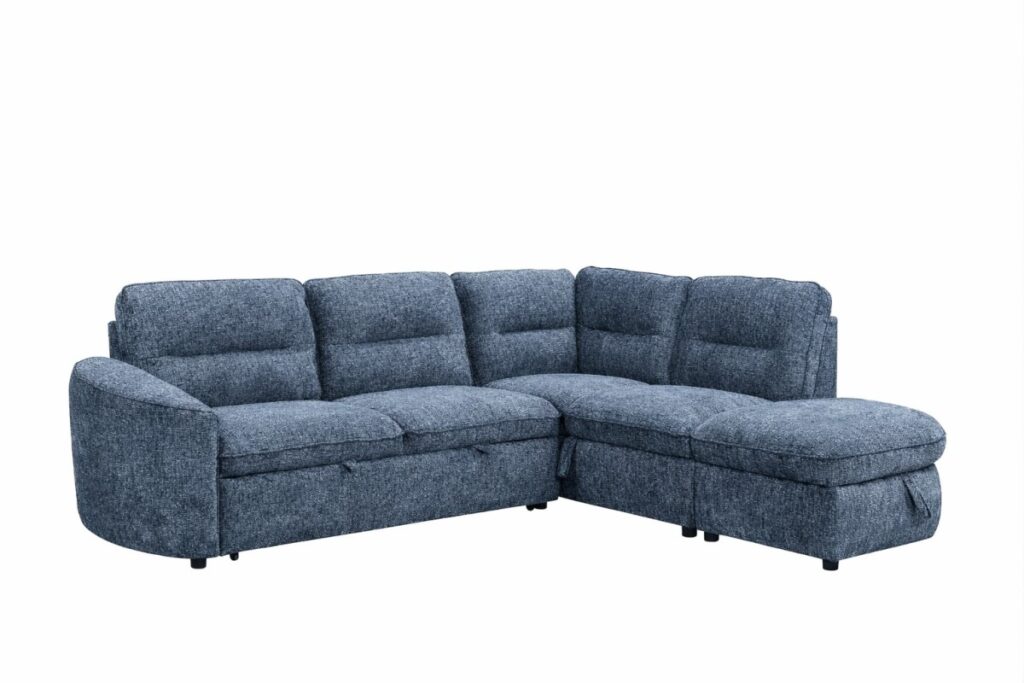 Blue RHF sectional sleeper