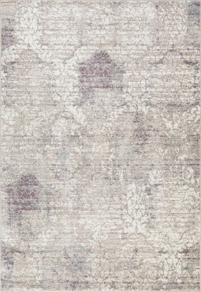 White, beige and blue 8×11 area rug