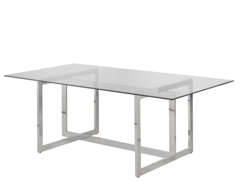 Silver dining table