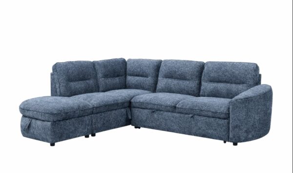 Blue LHF sectional sleeper