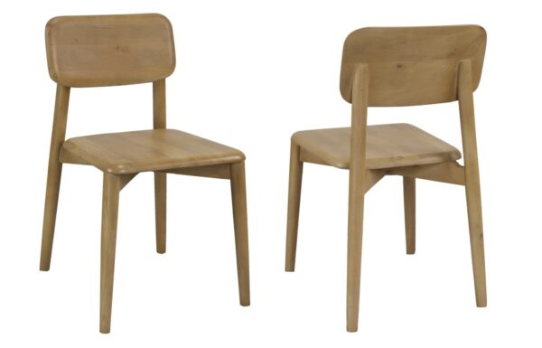 Oak dining chair, set of 2