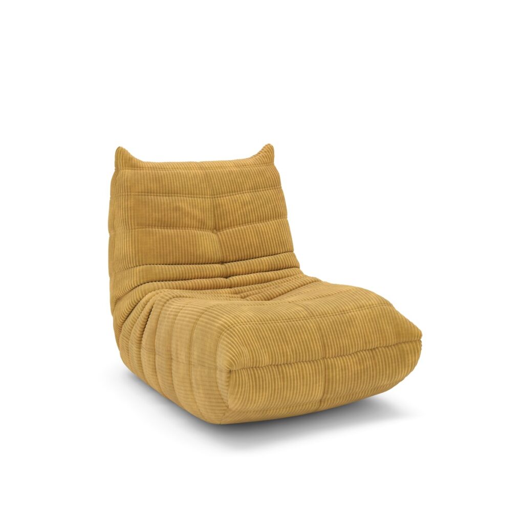 Orange armless chair
