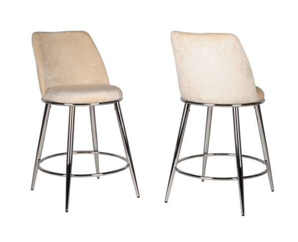 Beige counter stool, set of 2