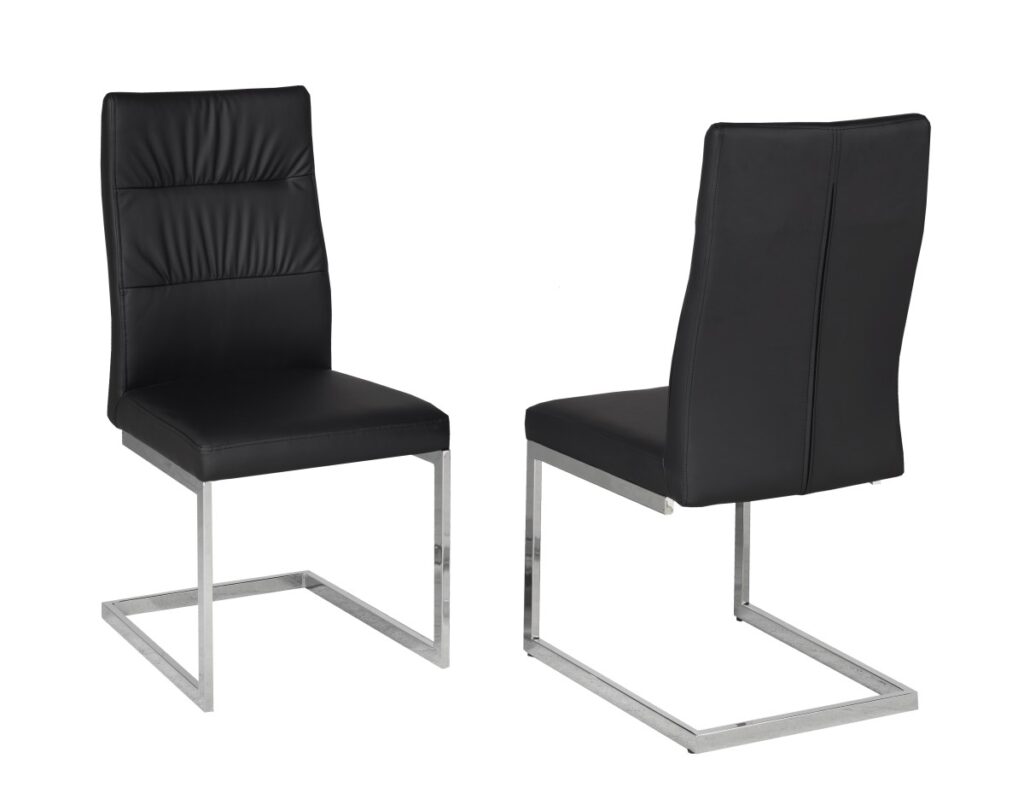 Black dining chair, set of 2