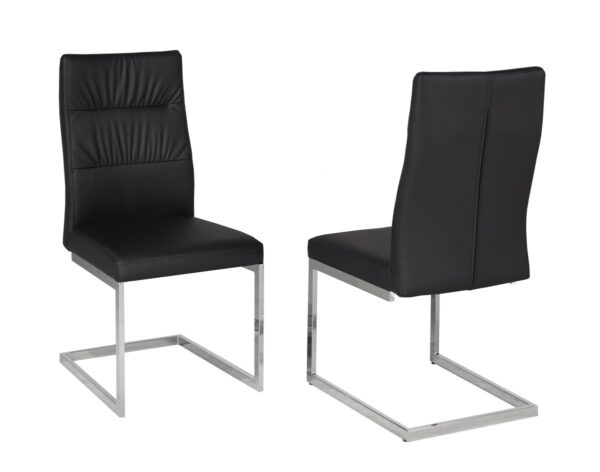 Black dining chair, set of 2