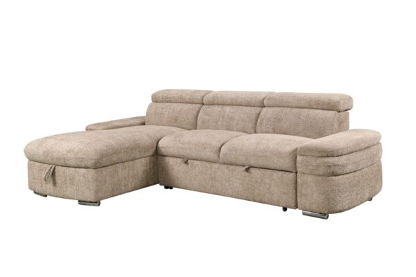 Beige LHF sectional sleeper