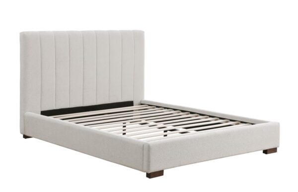 Beige king bed frame