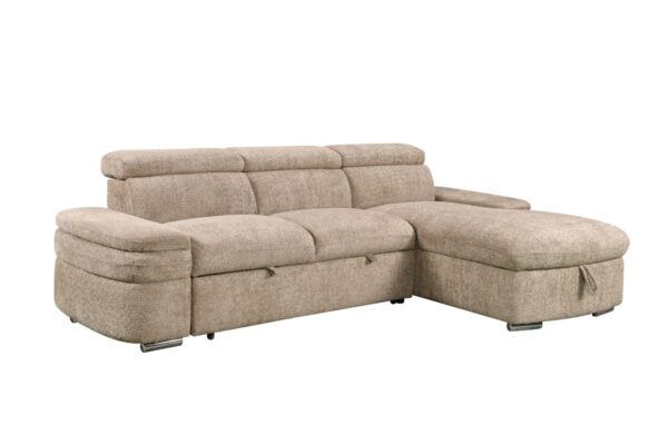 Beige RHF sectional sleeper