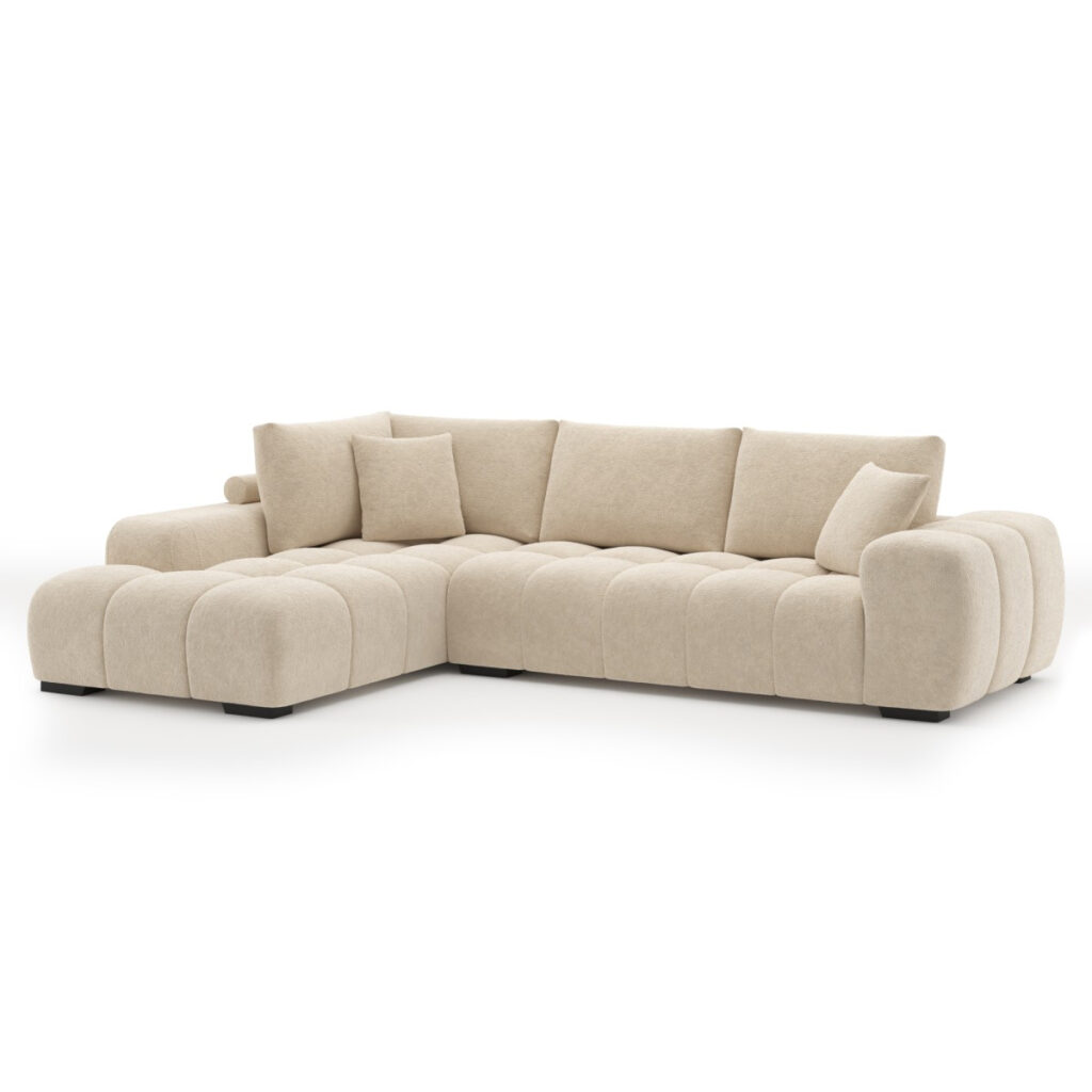 Beige LHF sectional