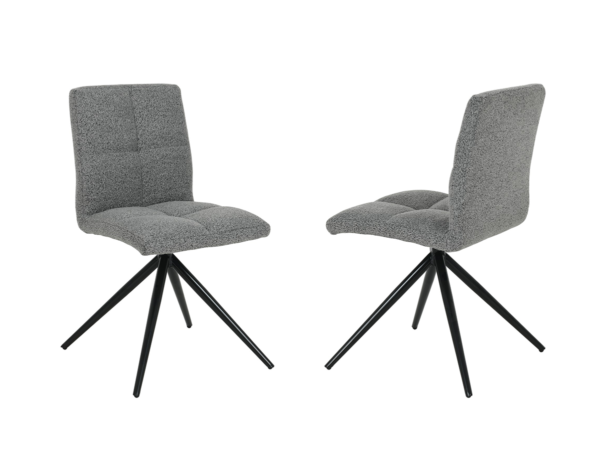 Dark grey dining chair, set of 2