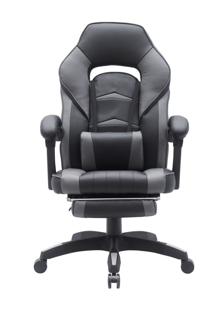 Black and grey gaming chair